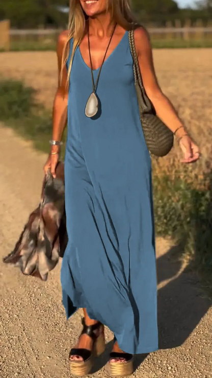Sereluna® | Robe Longue à Bretelles Style Décontracté Chic