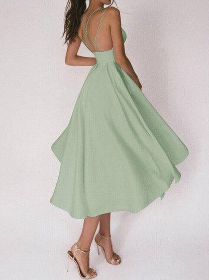 Robe Amélie– Midi Évasée Col V - parlezmode.com