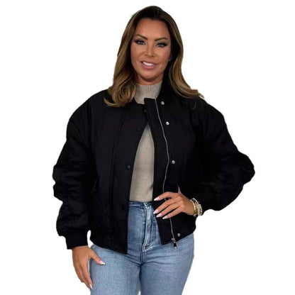 Veste aviateur femme zippée et matelassée en coton