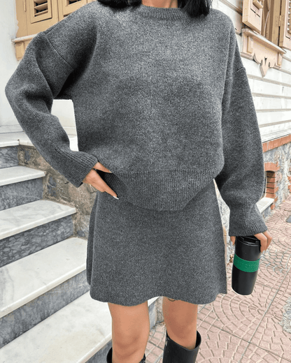 Clara® | Ensemble Élégant Pull et Jupe Courte