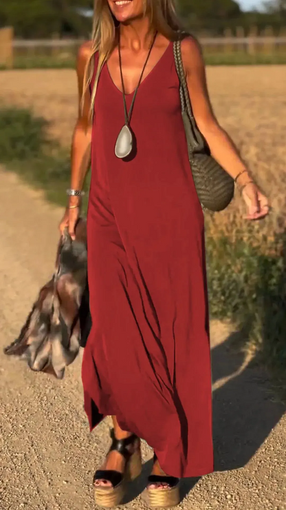 Sereluna® | Robe Longue à Bretelles Style Décontracté Chic