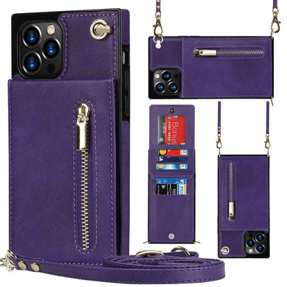 Coque de Téléphone à Fermeture Éclair – Bandoulière Chic