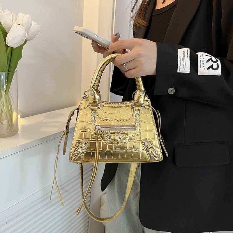 New Portable Rivet Tassel Personality Messenger Bag
