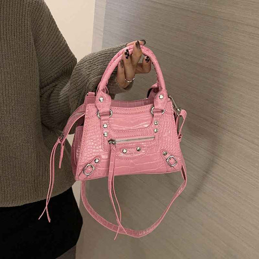 New Portable Rivet Tassel Personality Messenger Bag - parlezmode.com