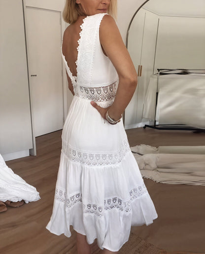 Myraline® | Robe Longue en Dentelle Style Bohème Chic