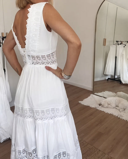 Myraline® | Robe Longue en Dentelle Style Bohème Chic