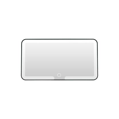 Miroir de maquillage à persiennes pour automobile, miroir cosmétique à lumière LED