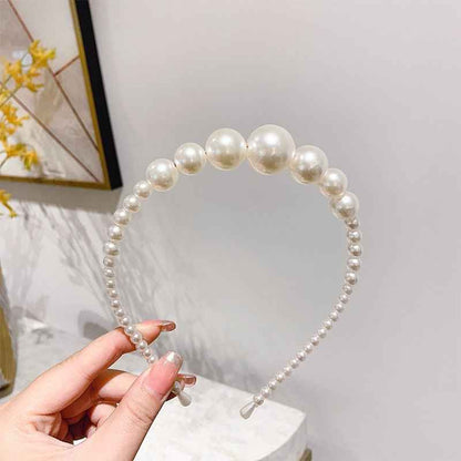 Sen Simple Pearl Thin Headband Hair Accessories Headband
