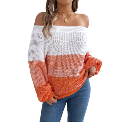 Solea® | Pull Épaules Dénudées Bicolore