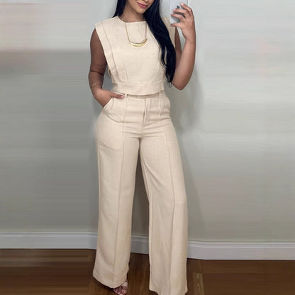 Lureysa® | Ensemble Débardeur Épuré et Pantalon Tailleur Élégant
