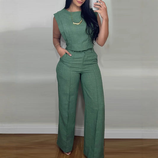Lureysa® | Ensemble Débardeur Épuré et Pantalon Tailleur Élégant