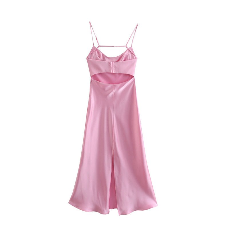 Éléna – Robe Satinée Élégante - parlezmode.com