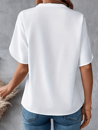 Élysane® | Haut Chiffon V Col Raffiné d’Été