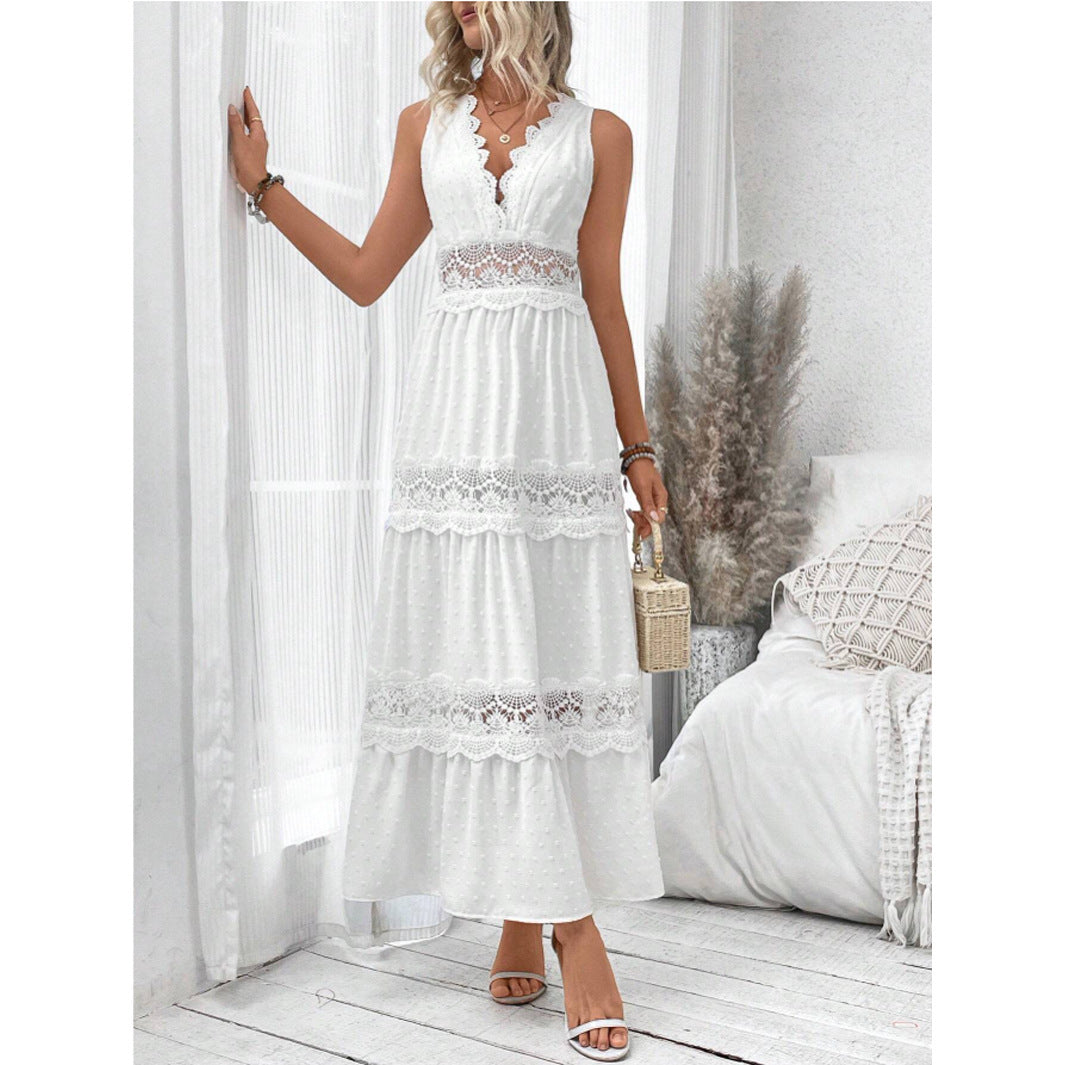 Myraline® | Robe Longue en Dentelle Style Bohème Chic