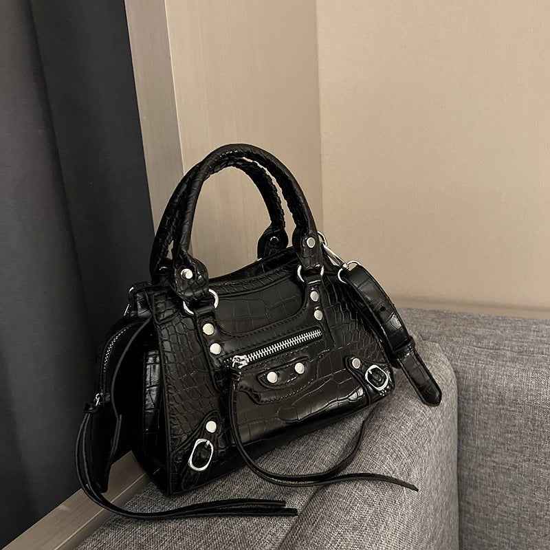 New Portable Rivet Tassel Personality Messenger Bag