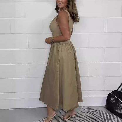 Valarène® | Robe Taille Cintrée Élégance Pure – Style Épuré