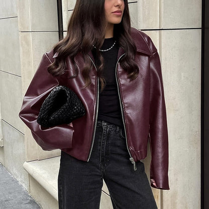 Julien® | Blouson Intemporel en Similicuir - parlezmode.com