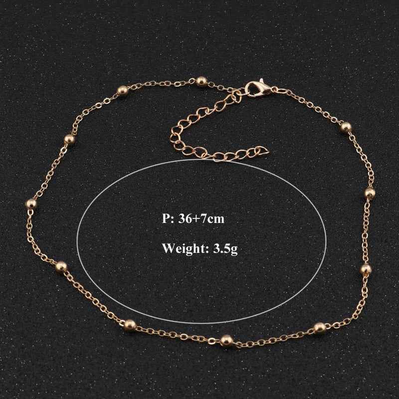 Fashion Gold Plated Big Golden Ball Chain Ladies Necklace