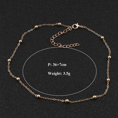 Fashion Gold Plated Big Golden Ball Chain Ladies Necklace