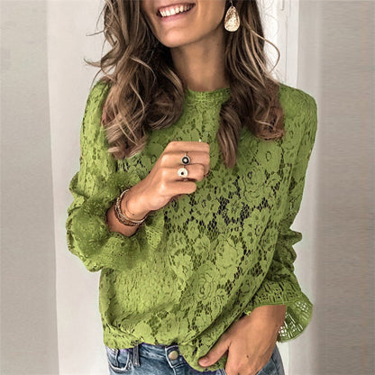 Althéora® | Blouse Dentelle Transparente Élégance Bohème